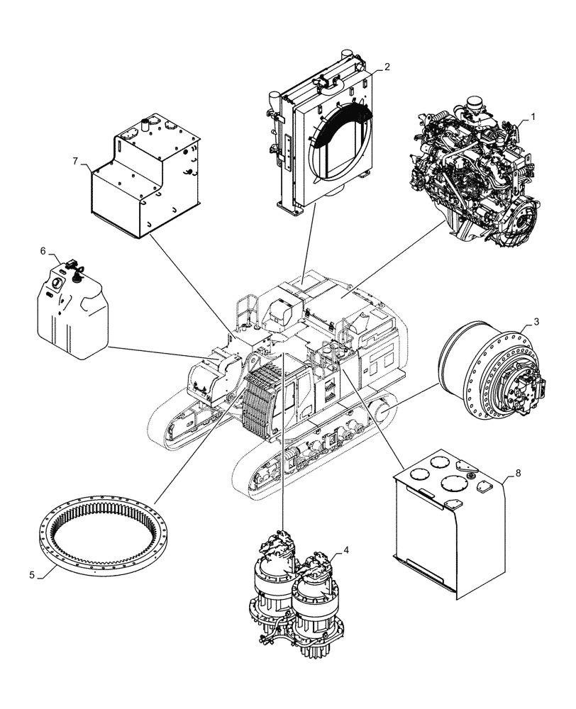 Схема запчастей Case CX750D RTC - (05.100.03[03]) - CAPACITIES (05) - SERVICE & MAINTENANCE