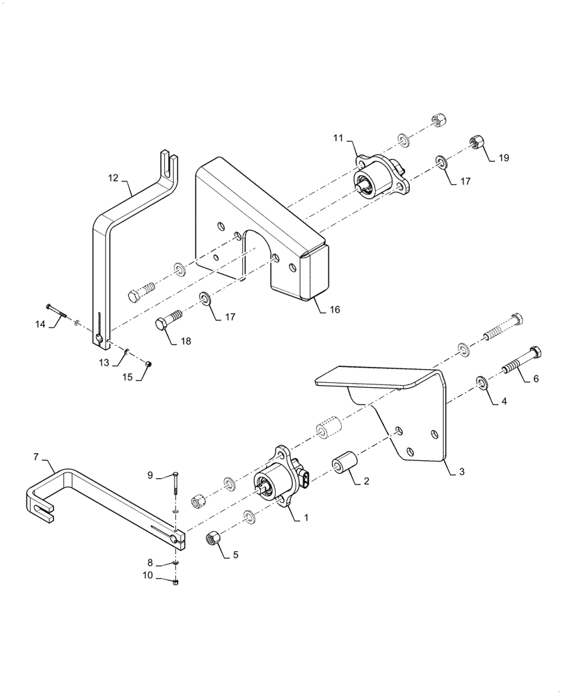 Схема запчастей Case 621G - (55.425.010[01]) - ELECTROHYDRAULIC SENSOR ASSEMBLY, LIFT AND TILT, Z-BAR (55) - ELECTRICAL SYSTEMS