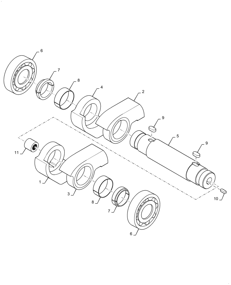 Схема запчастей Case SV208D - (39.500.010[03]) - DRUM, MOUNTING - SMOOTH VIBRATING, VIBRATING HEAD (39) - FRAMES AND BALLASTING