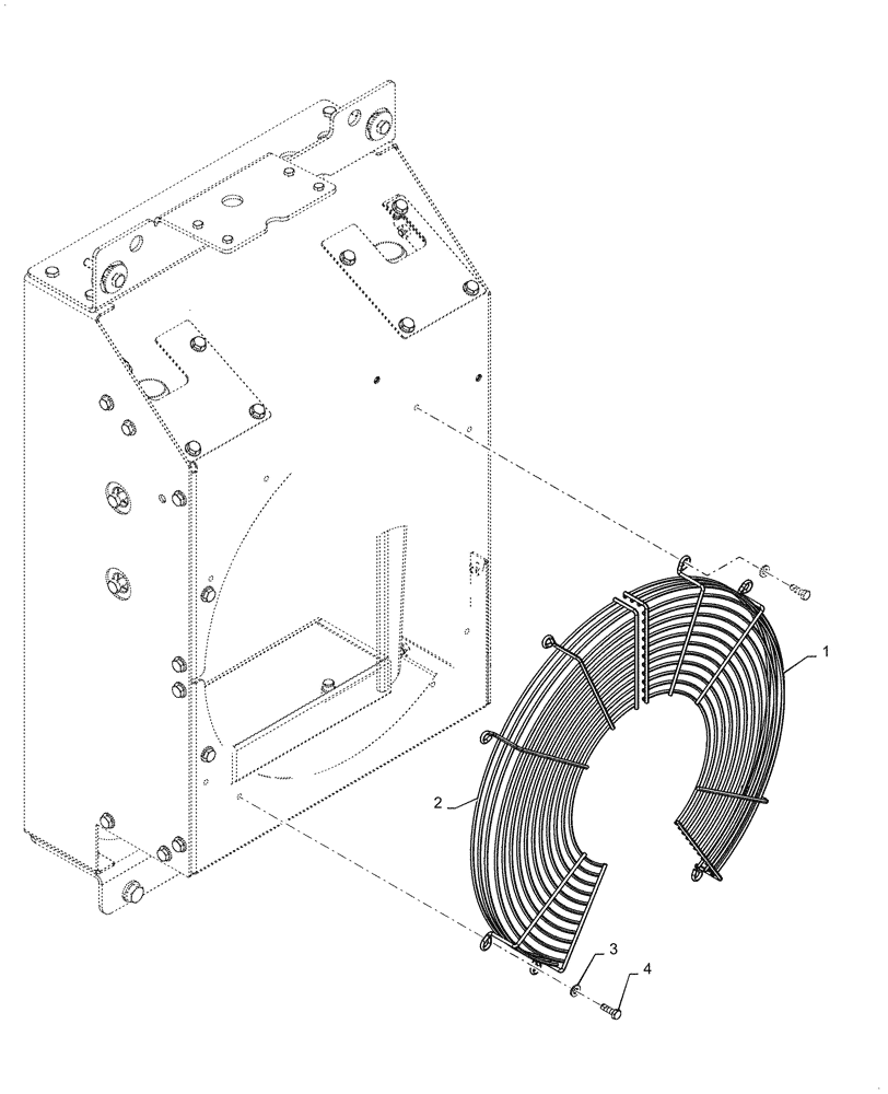 Схема запчастей Case 850M WT - (10.414.020) - FAN GUARD (10) - ENGINE