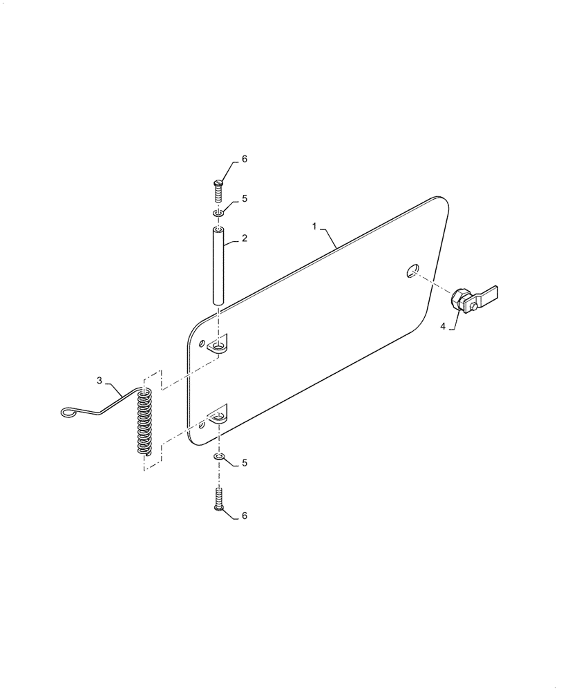 Схема запчастей Case SV208D - (90.105.030[02]) - ACCESS COVER, RH (90) - PLATFORM, CAB, BODYWORK AND DECALS