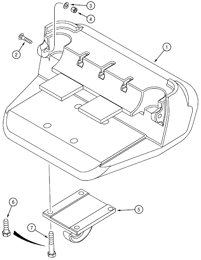 Схема запчастей Case 650H - (09-06) - COUNTERWEIGHT, FRONT HOOK, TOWING (09) - CHASSIS