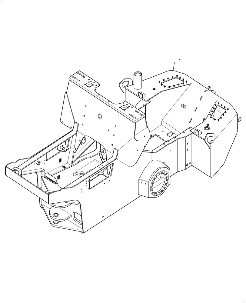 Схема запчастей Case SV208D - (39.100.030[01]) - FRAME, REAR (39) - FRAMES AND BALLASTING