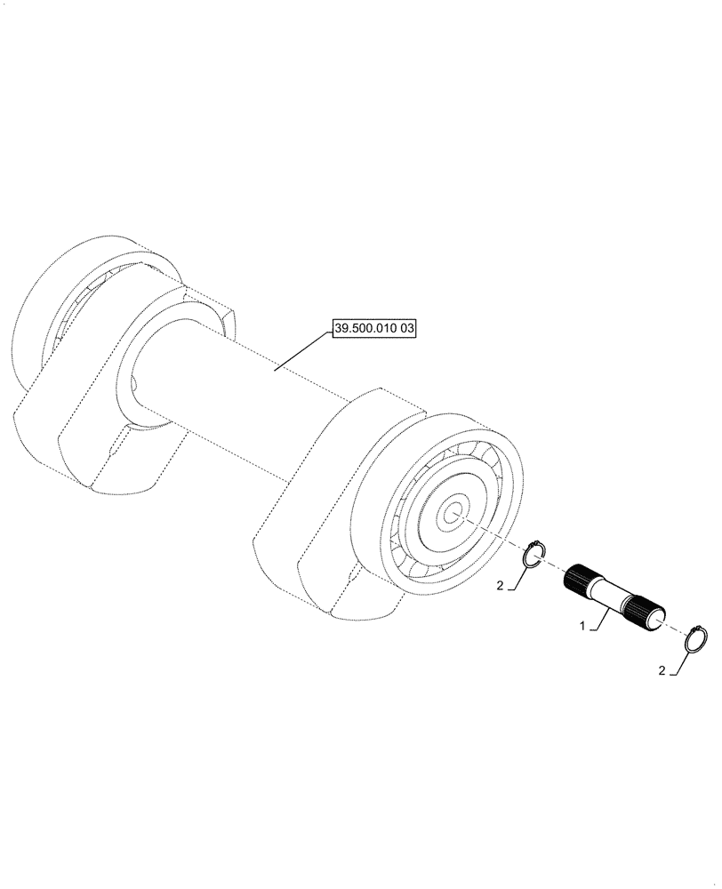 Схема запчастей Case SV208D - (39.500.010[04]) - DRUM, MOUNTING - SMOOTH VIBRATING, COUPLING (39) - FRAMES AND BALLASTING