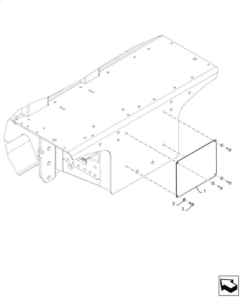 Схема запчастей Case 850M LT - (90.105.010) - VAR - 784649 - REAR COVER (90) - PLATFORM, CAB, BODYWORK AND DECALS