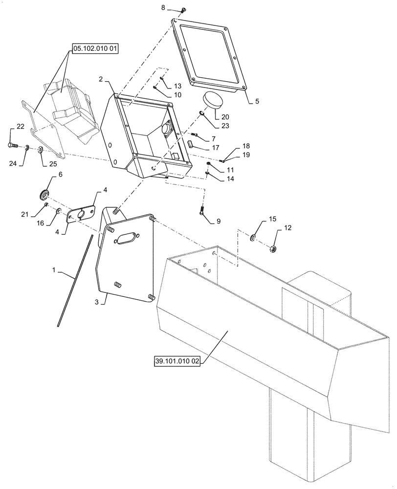 Схема запчастей Case SV208D - (55.952.010[02]) - BOX - ACE FORCE (55) - ELECTRICAL SYSTEMS