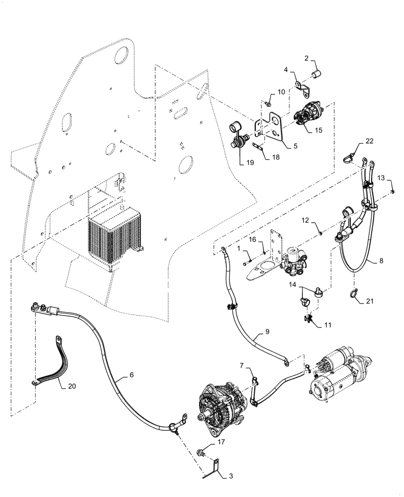 Схема запчастей Case SR270 - (55.302.030[02]) - BATTERY DISCONNECT (55) - ELECTRICAL SYSTEMS