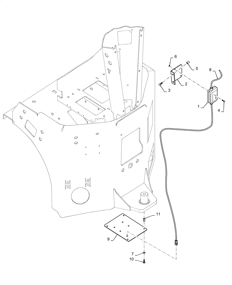 Схема запчастей Case DV45 - (55.512.BQ) - ASPHALT TEMPERATURE SENSOR (55) - ELECTRICAL SYSTEMS