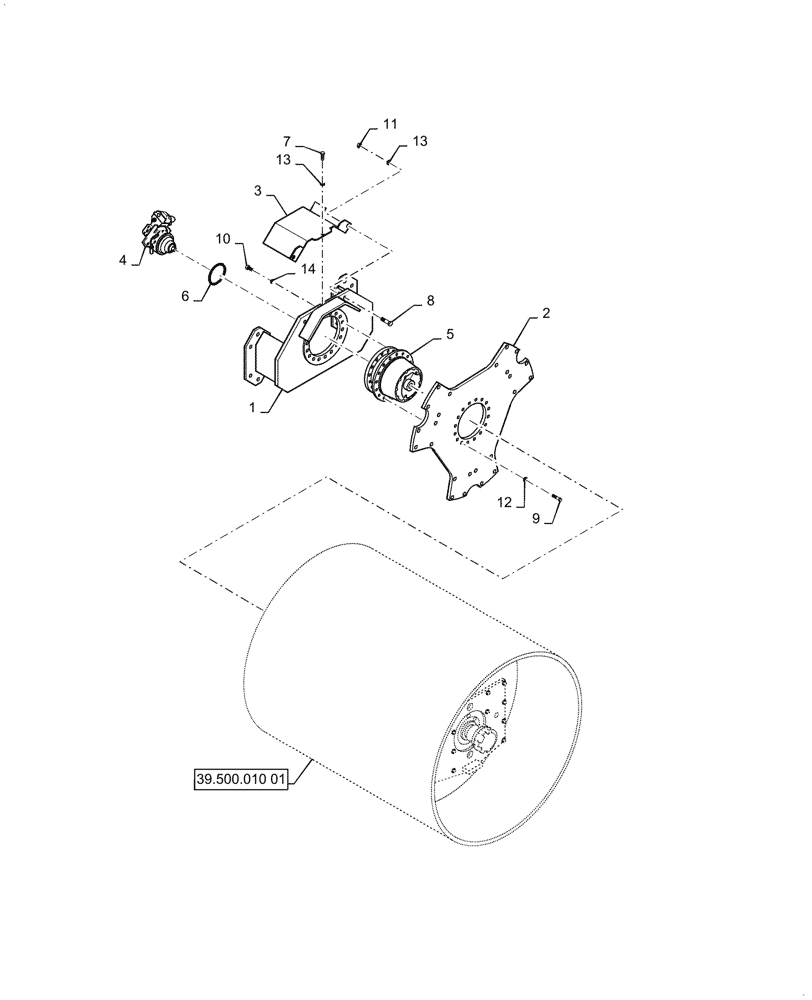 Схема запчастей Case SV208D - (35.995.020[02]) - DRUM, DRIVE - HIGH TRACTION (35) - HYDRAULIC SYSTEMS