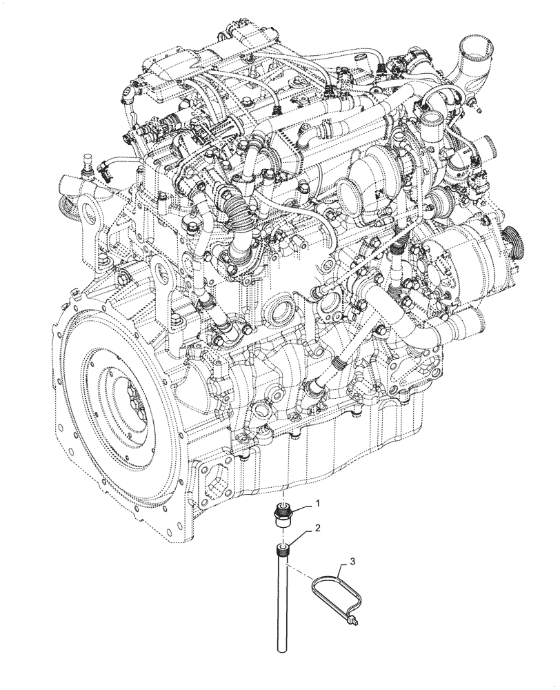 Схема запчастей Case TR310 - (10.102.AW) - ENGINE OIL DRAIN LINE (29-MAR-2017 & NEWER) (10) - ENGINE