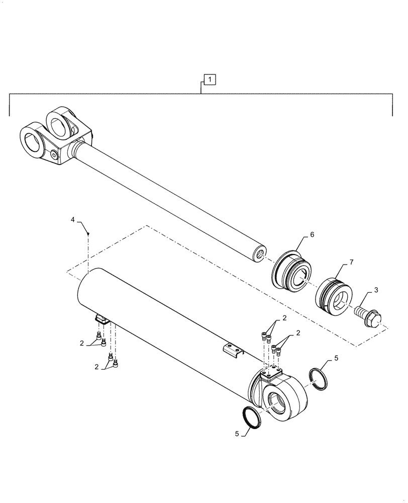 Схема запчастей Case 821G - (35.100.020) - LIFT CYLINDER ASSEMBLY (35) - HYDRAULIC SYSTEMS