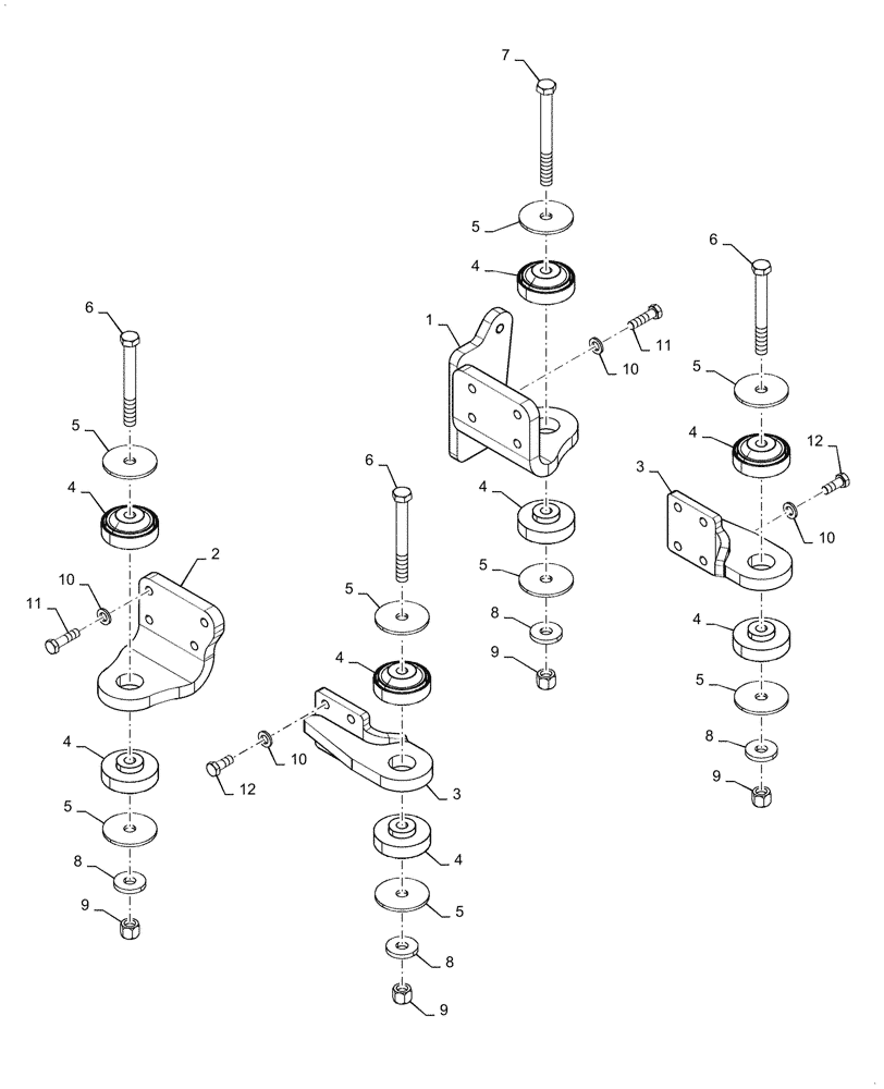 Схема запчастей Case 750M WT - (10.001.010) - VAR - 784818 - ENGINE MOUNT (10) - ENGINE