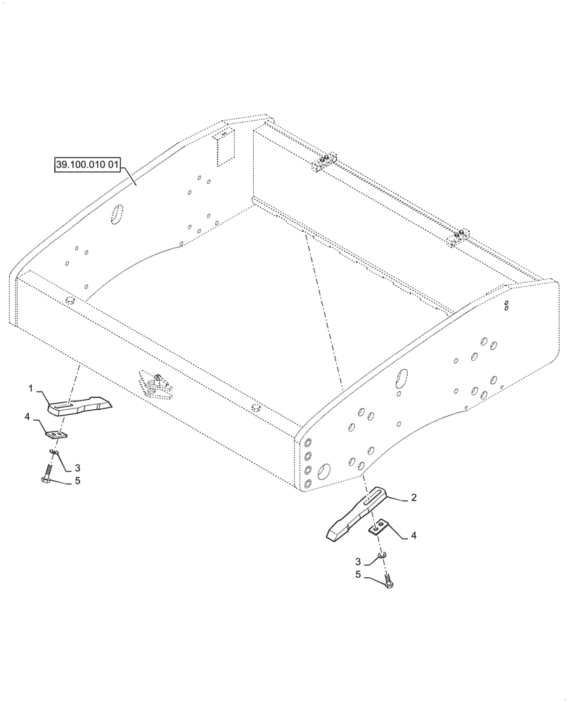 Схема запчастей Case SV208D - (39.500.040[01]) - SCRAPER, PAD, FOOT (39) - FRAMES AND BALLASTING