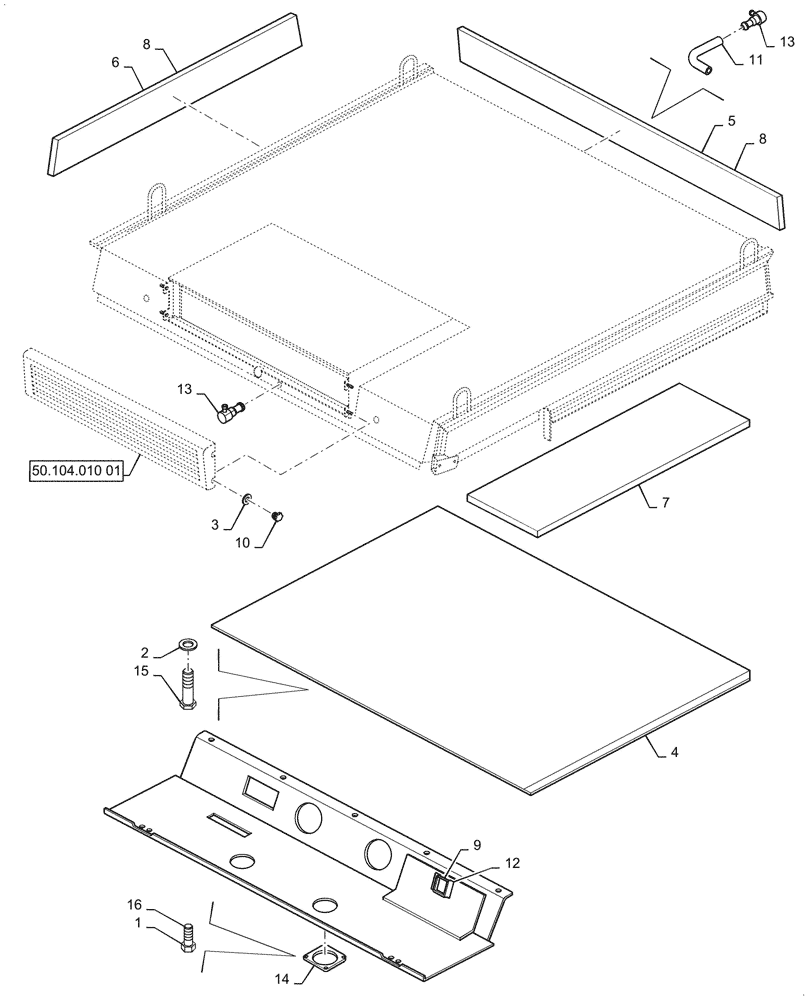 Схема запчастей Case SV208D - (90.151.020[01]) - CAB HEADLINER (90) - PLATFORM, CAB, BODYWORK AND DECALS