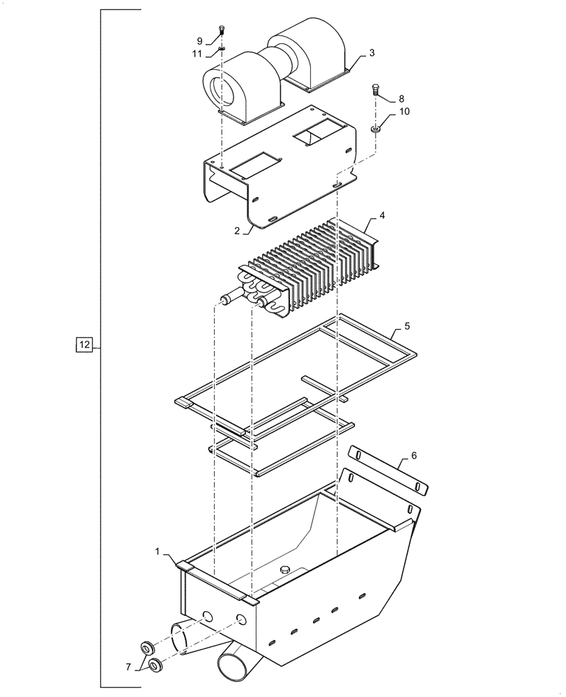 Схема запчастей Case SV212 - (50.104.01) - HEATING UNIT (50) - CAB CLIMATE CONTROL