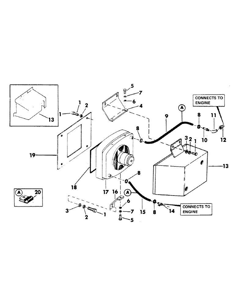 Схема запчастей Case 40EC - (168) - HEATER AND ATTACHING PARTS (05) - UPPERSTRUCTURE CHASSIS