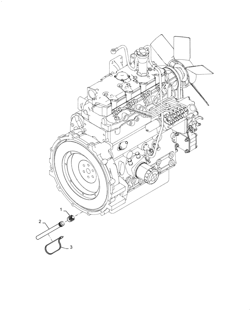 Схема запчастей Case TV380 - (10.102.010) - OIL DRAIN (10) - ENGINE