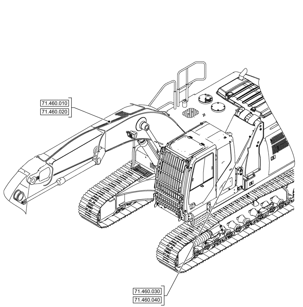 Схема запчастей Case CX290D LC MH - (71.000.00) - SECTION INDEX - LUBRICATION SYSTEM (71) - LUBRICATION SYSTEM