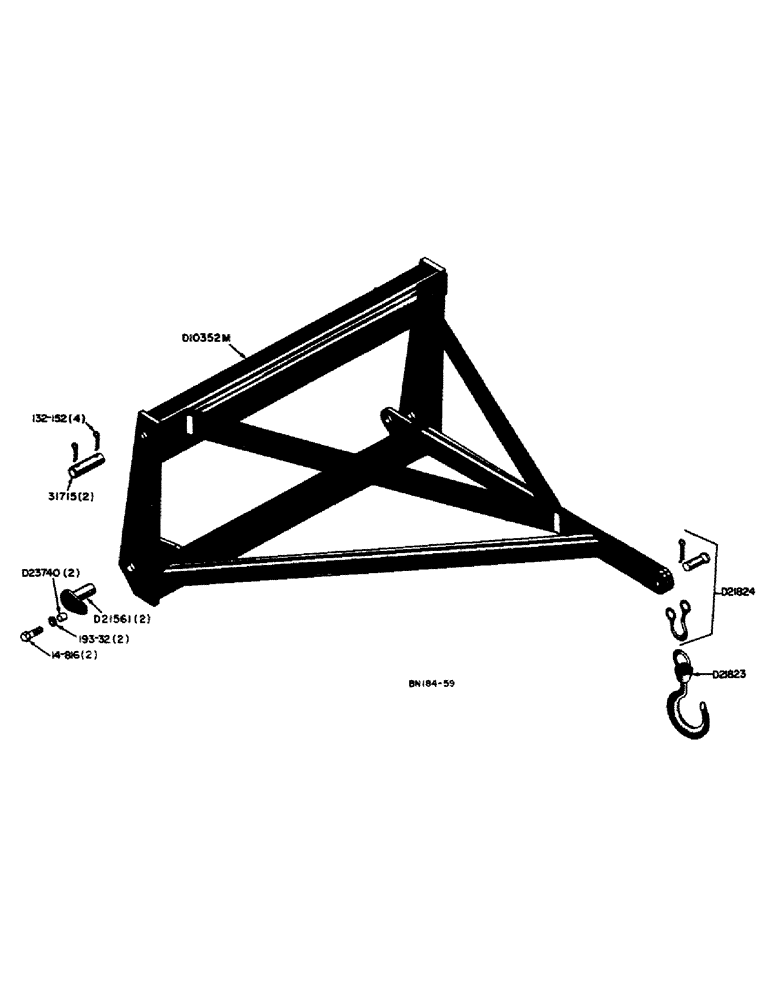 Схема запчастей Case 31 - (056) - CRANE BOOM ATTACHMENT 