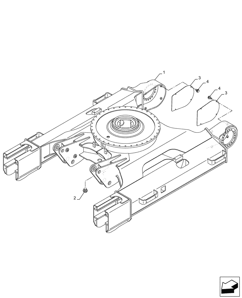 Схема запчастей Case CX145D SR LC W/BLADE - (48.130.010) - FRAME, LOWER (48) - TRACKS & TRACK SUSPENSION