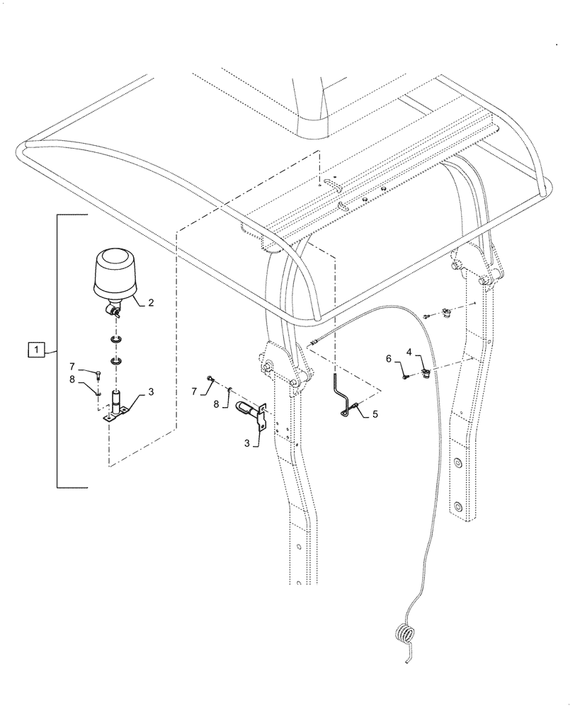 Схема запчастей Case DV45CC - (55.404.AC[02]) - ROTATING BEACON (55) - ELECTRICAL SYSTEMS