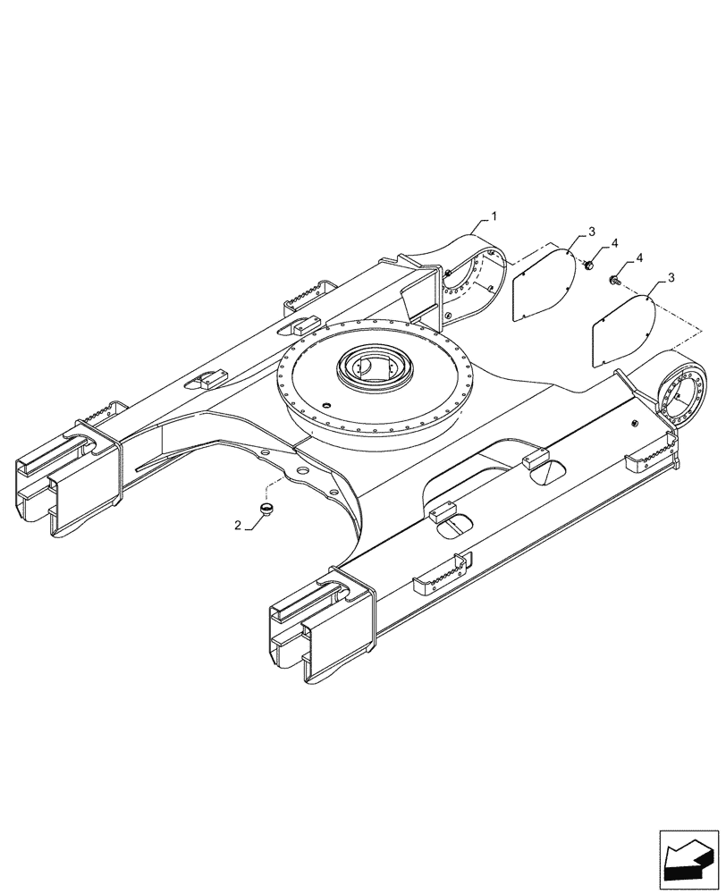 Схема запчастей Case CX145D SR LC - (48.130.010) - FRAME, LOWER (48) - TRACKS & TRACK SUSPENSION