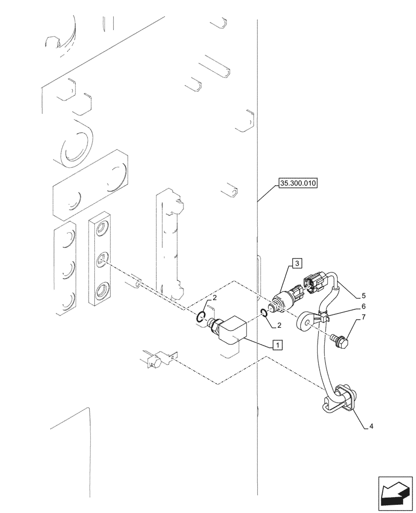 Схема запчастей Case CX145D SR LC W/BLADE - (55.036.010) - VAR - 461561 - HAMMER CIRCUIT, HYDRAULIC CONTROL (55) - ELECTRICAL SYSTEMS