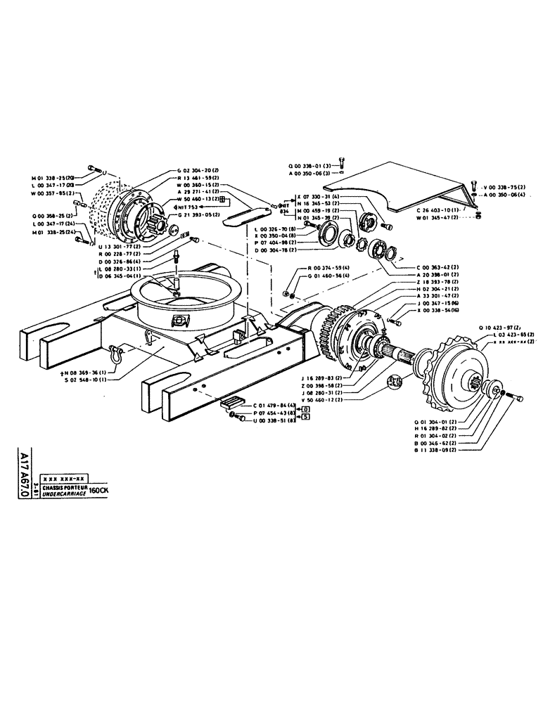 Схема запчастей Case 160CL - (030) - UNDERCARRIAGE (04) - UNDERCARRIAGE