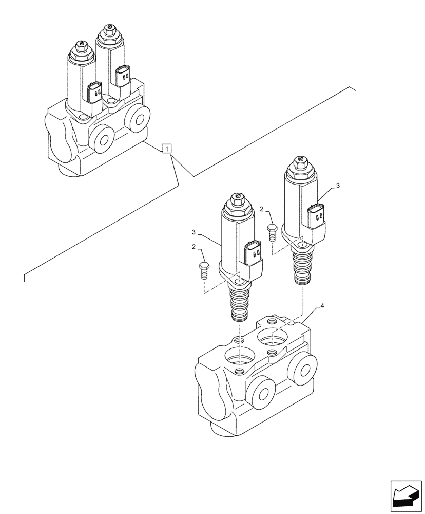 Схема запчастей Case CX145D SR LC W/BLADE - (35.360.200) - VAR - 461863 - SOLENOID VALVE, CLAMSHELL BUCKET, ROTATION, W/ ELECTRICAL PROPORTIONAL CONTROL, COMPONENTS (35) - HYDRAULIC SYSTEMS
