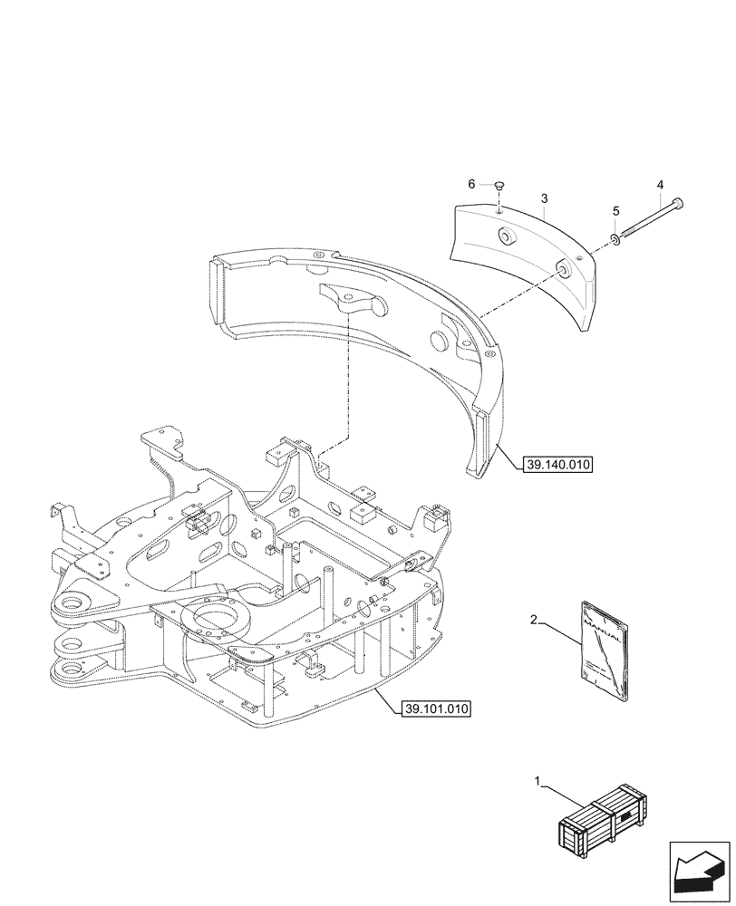 Схема запчастей Case CX26C - (88.100.039[01]) - DIA KIT, COUNTERWEIGHT (88) - ACCESSORIES