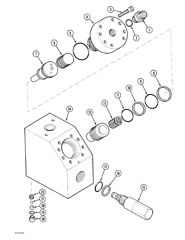 Схема запчастей Case 170C - (8-148) - MANIFOLD BLOCK, USED IN CRANING HYDRAULIC CIRCUIT (08) - HYDRAULICS