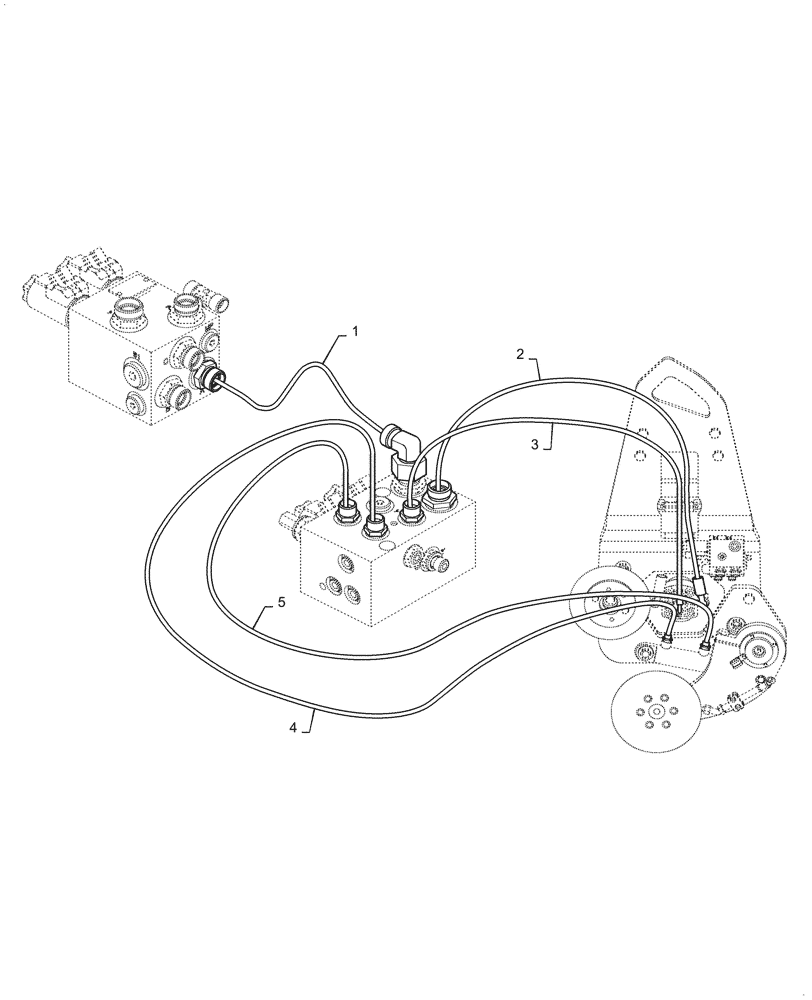 Схема запчастей Case DV26CC - (39.500.AP[03]) - EDGE CUTTER HYDRAULIC HOSES (39) - FRAMES AND BALLASTING