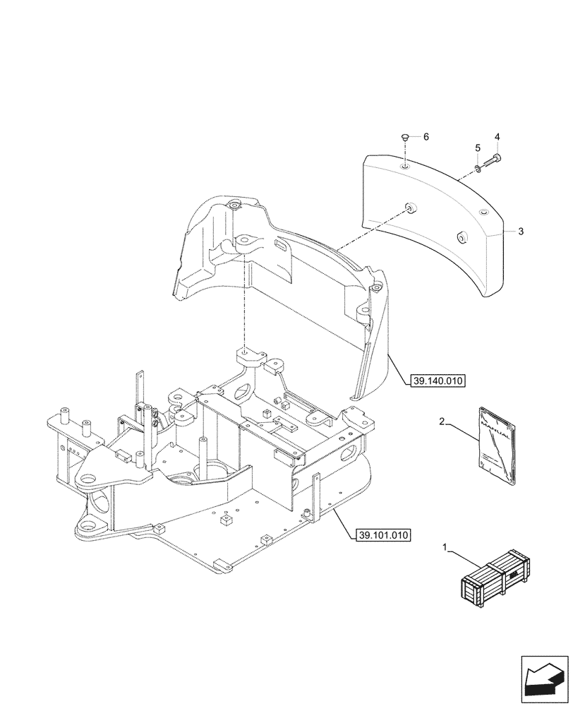 Схема запчастей Case CX17C - (88.100.039[01]) - DIA KIT, COUNTERWEIGHT (88) - ACCESSORIES