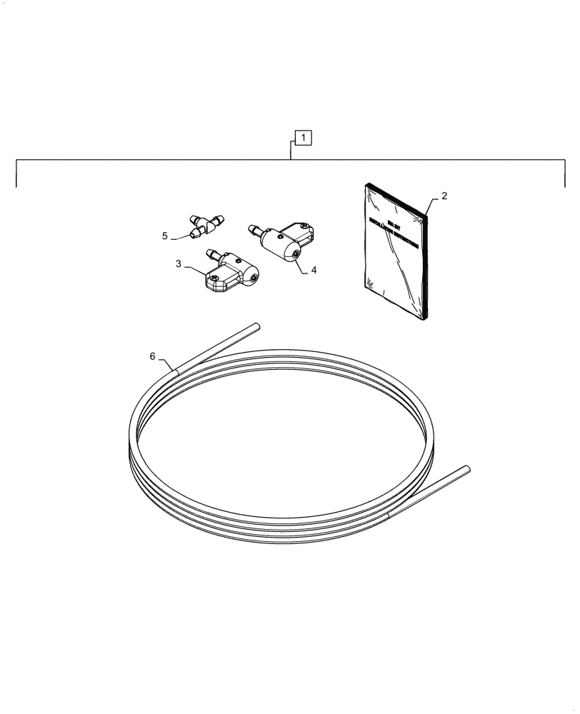 Схема запчастей Case 821B - (9-093[01]) - KIT WIPER NOZZLE (09) - CHASSIS/ATTACHMENTS
