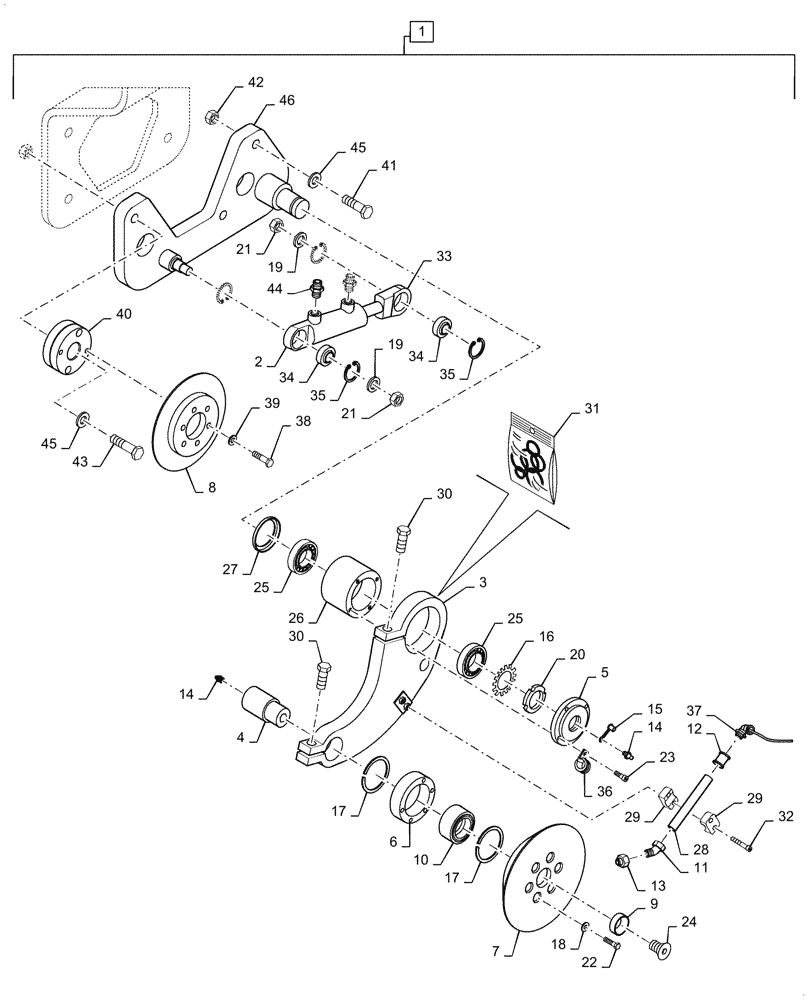 Схема запчастей Case DV26 - (39.500.AP[01]) - EDGE CUTTER ASSEMBLY (39) - FRAMES AND BALLASTING