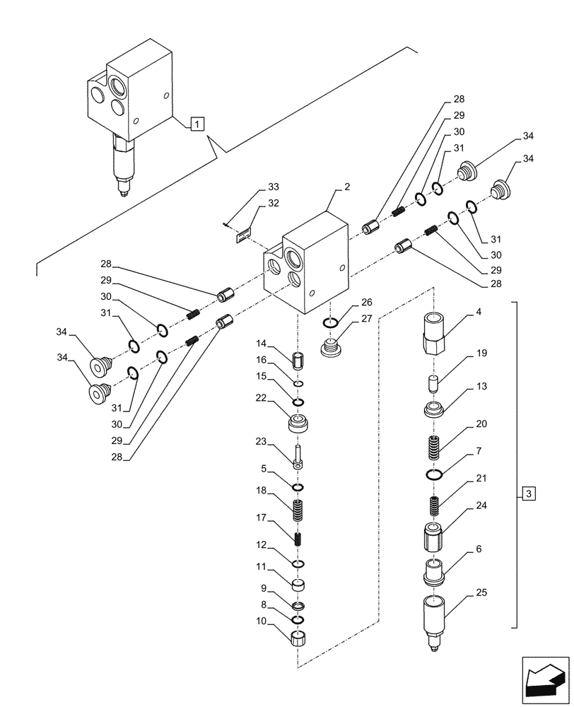 Схема запчастей Case CX145D SR LC - (35.360.290) - VAR - 461869 - SELECTOR VALVE, HAMMER CIRCUIT, HIGH FLOW, SHEARS, W/ ELECTRICAL PROPORTIONAL CONTROL, COMPONENTS (35) - HYDRAULIC SYSTEMS