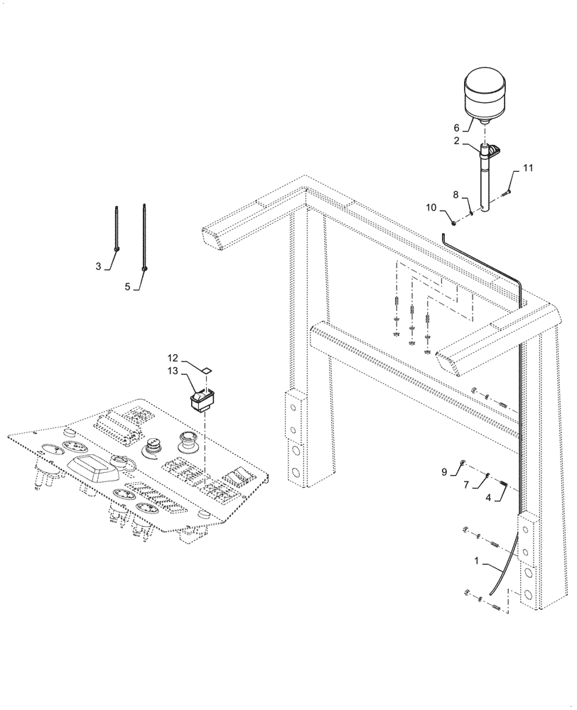 Схема запчастей Case PT240 - (55.404.01[04]) - BEACON LIGHT-OPTIONAL - CANOPY - BTW NBNTN2320 - NGNTN2878 (55) - ELECTRICAL SYSTEMS