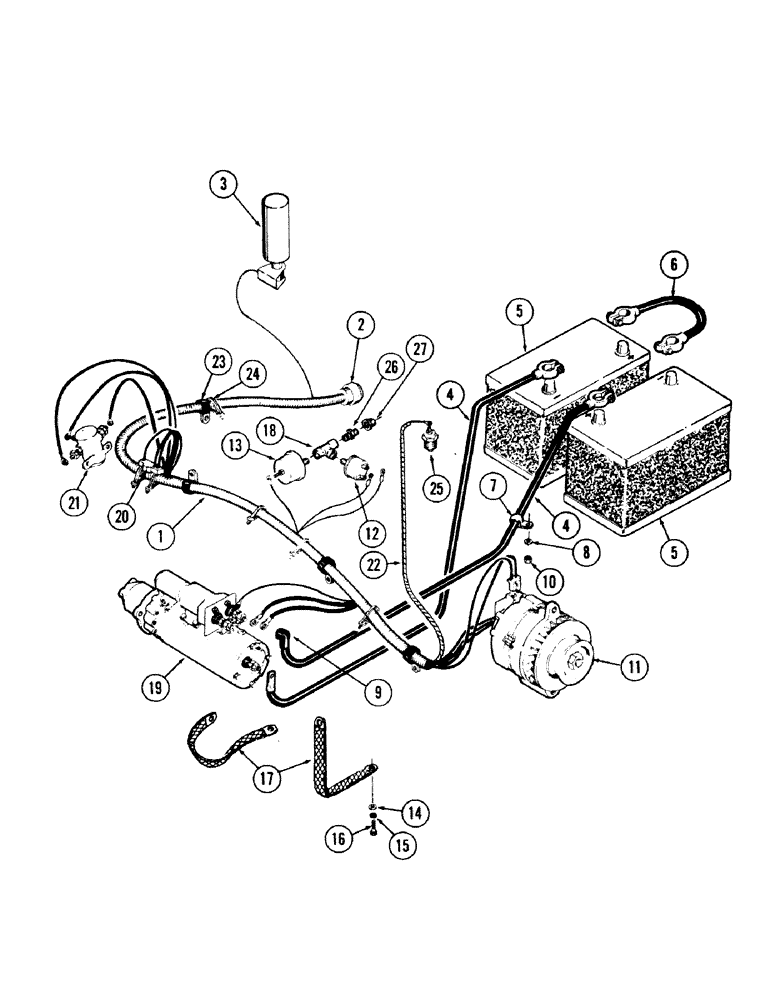 Схема запчастей Case 40 - (252) - ENGINE WIRING HARNESS, (USED WITH DETROIT DIESEL 4-71 ENGINE (55) - ELECTRICAL SYSTEMS