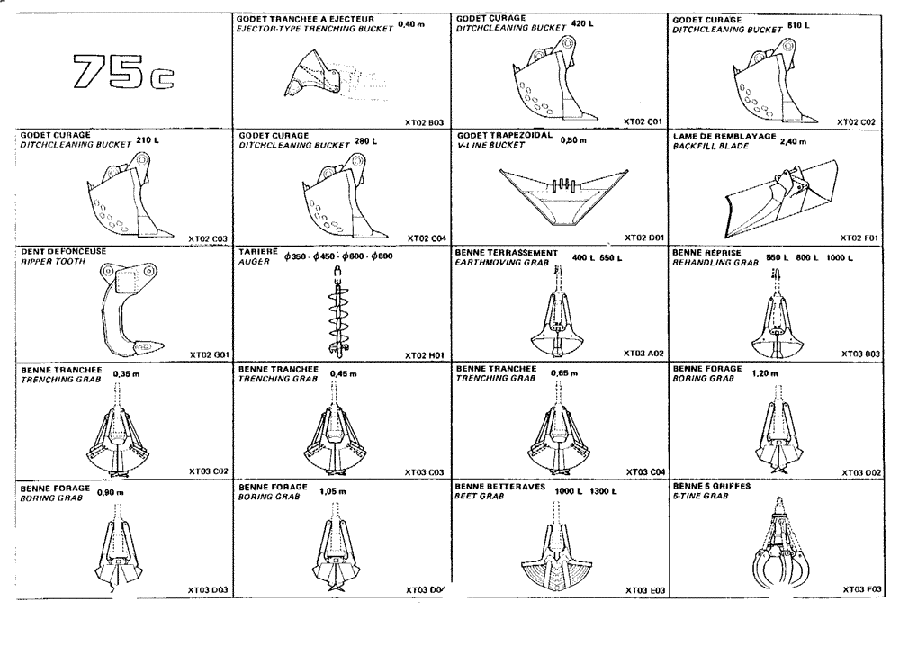 Схема запчастей Case 75C - (001L) - 75C (00) - PICTORIAL INDEX