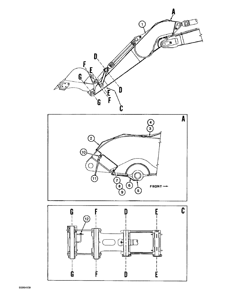 Схема запчастей Case 9060B - (9-084) - LUBRICATION FOR 4.00 M (13 FOOT 1 INCH) ARM (09) - CHASSIS