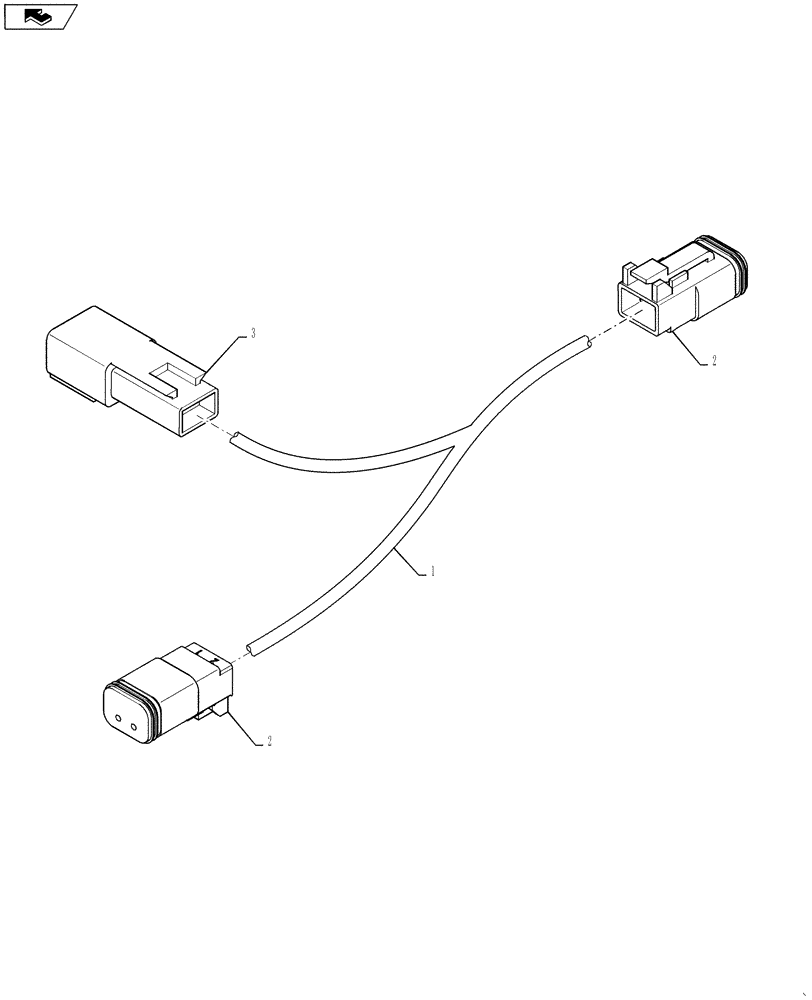 Схема запчастей Case 521F - (55.404.02[01]) - WORK LIGHT JUMPER HARNESS (55) - ELECTRICAL SYSTEMS