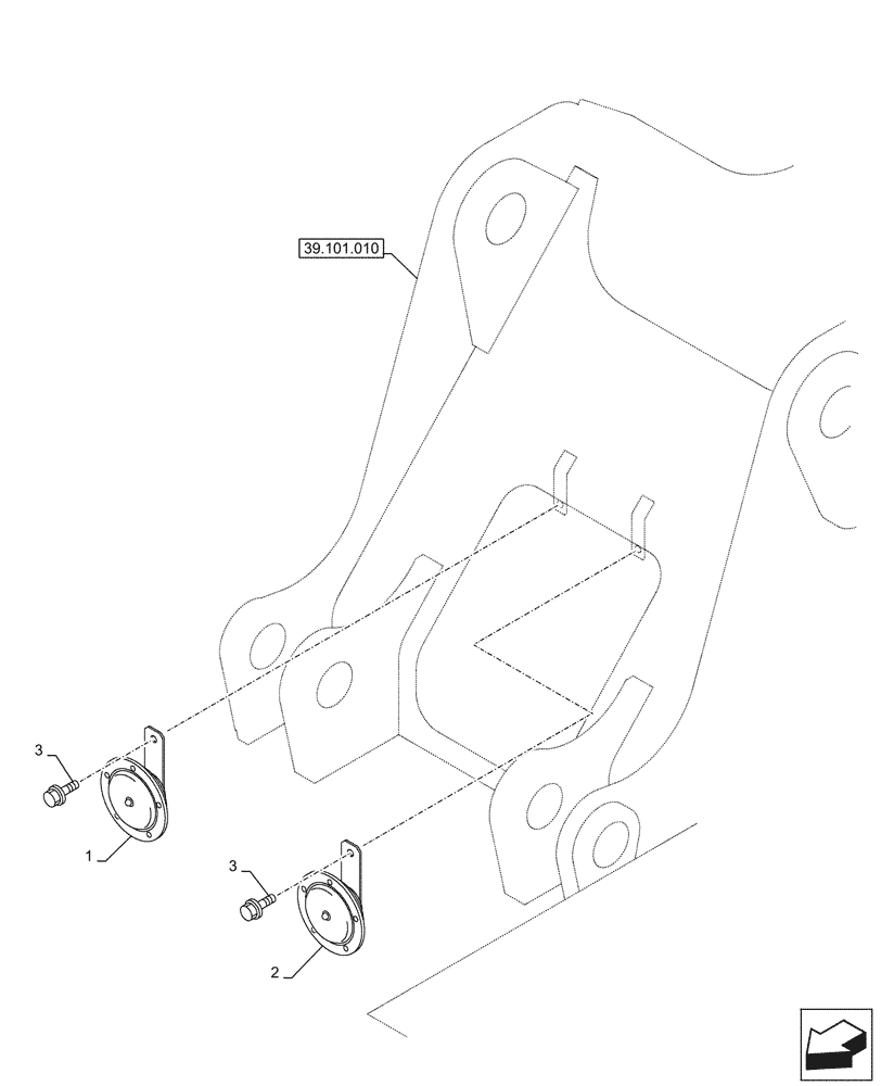 Схема запчастей Case CX145D SR LC - (55.408.010) - HORN (55) - ELECTRICAL SYSTEMS