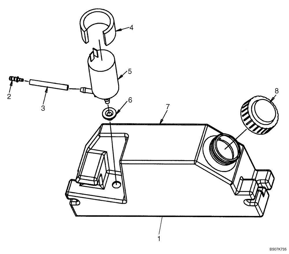 Схема запчастей Case 450 - (09-29C) - DOOR, METAL FRAME - WASHER BOTTLE ASSEMBLY (09) - CHASSIS