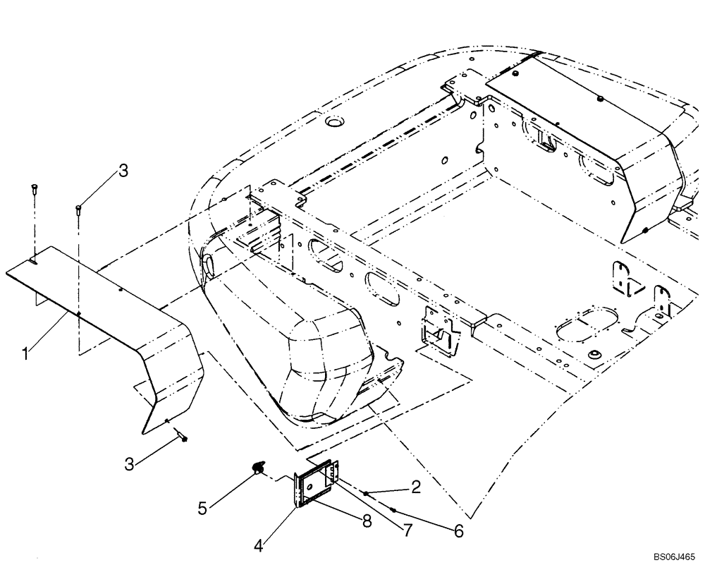 Схема запчастей Case 921E - (09-27) - COVERS - BATTERY BOX (09) - CHASSIS