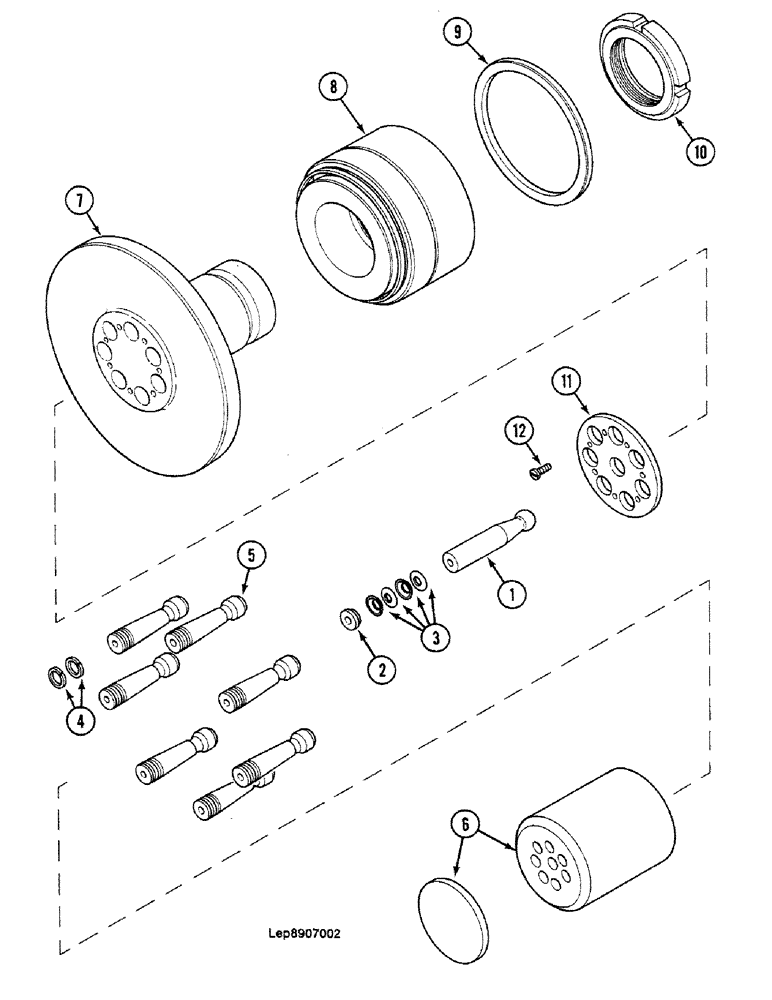 Схема запчастей Case 688C - (8B-40) - ROTARY GROUP, (-10745) (07) - HYDRAULIC SYSTEM