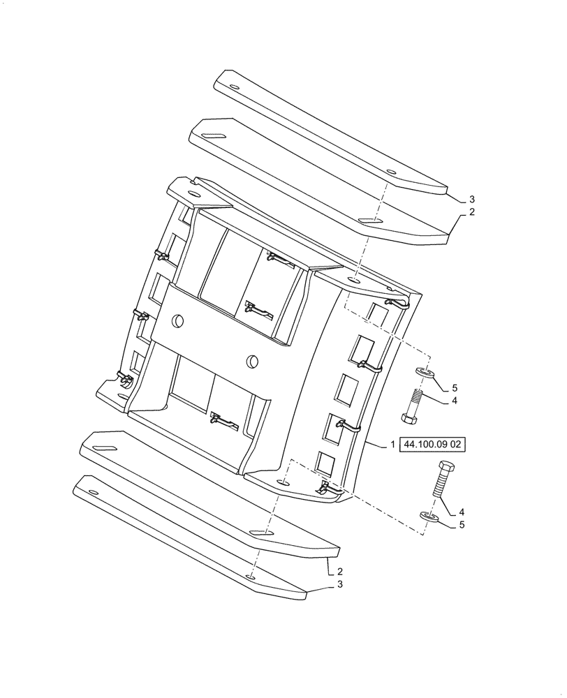 Схема запчастей Case PT240 - (44.100.09[01]) - SCRAPER, ASSY - MITAS (44) - WHEELS