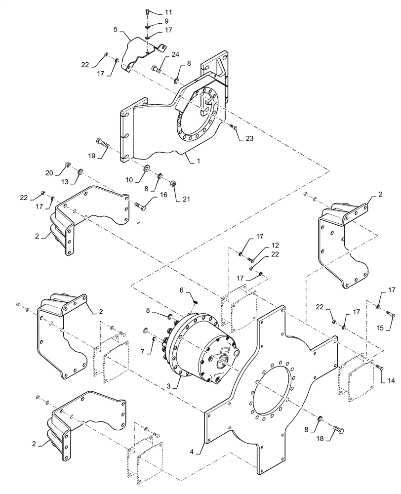 Схема запчастей Case SV216 - (35.353.06a) - DRUM DRIVE ASSY, FRONT (35) - HYDRAULIC SYSTEMS