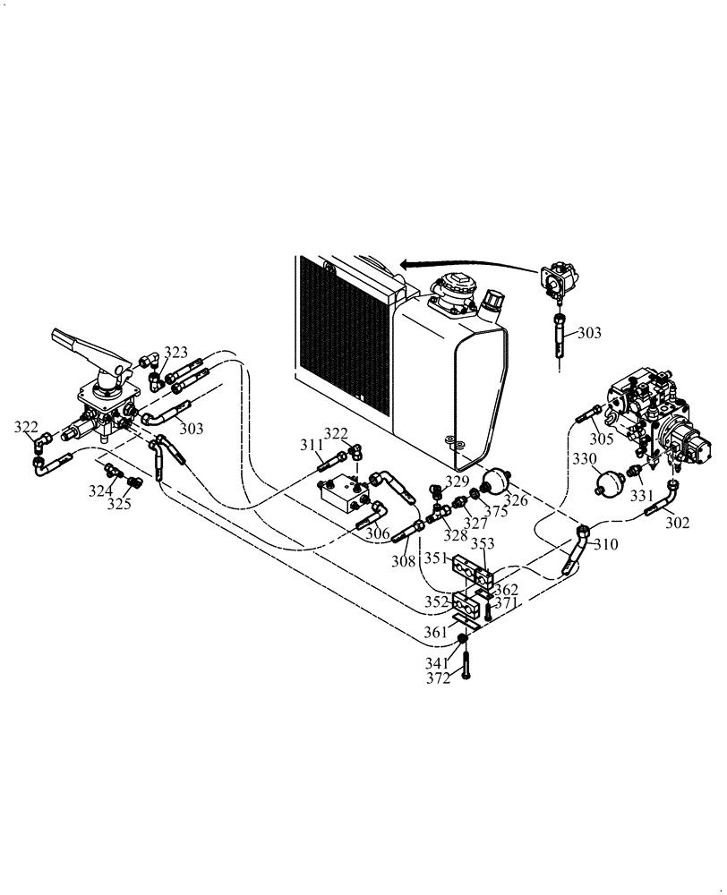 Схема запчастей Case 121E - (20.540 [2991413001]) - HYDRAULIC SYSTEM BRAKE (35) - HYDRAULIC SYSTEMS