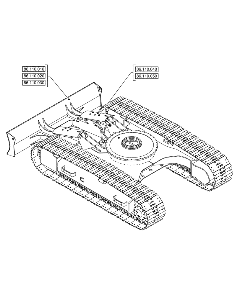Схема запчастей Case CX145D SR LC W/BLADE - (86.000.00) - SECTION INDEX - DOZER (86) - DOZER