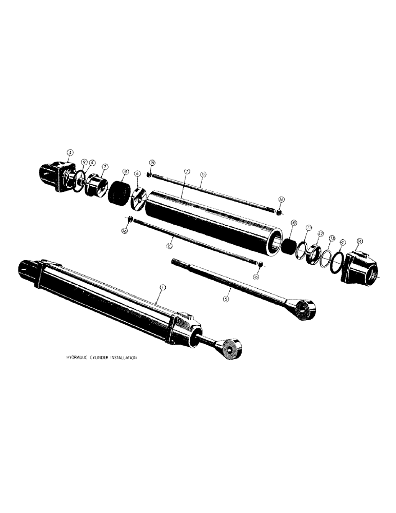 Схема запчастей Case 300 - (125) - DOZER HYDRAULIC CYLINDER INST. (07) - HYDRAULIC SYSTEM